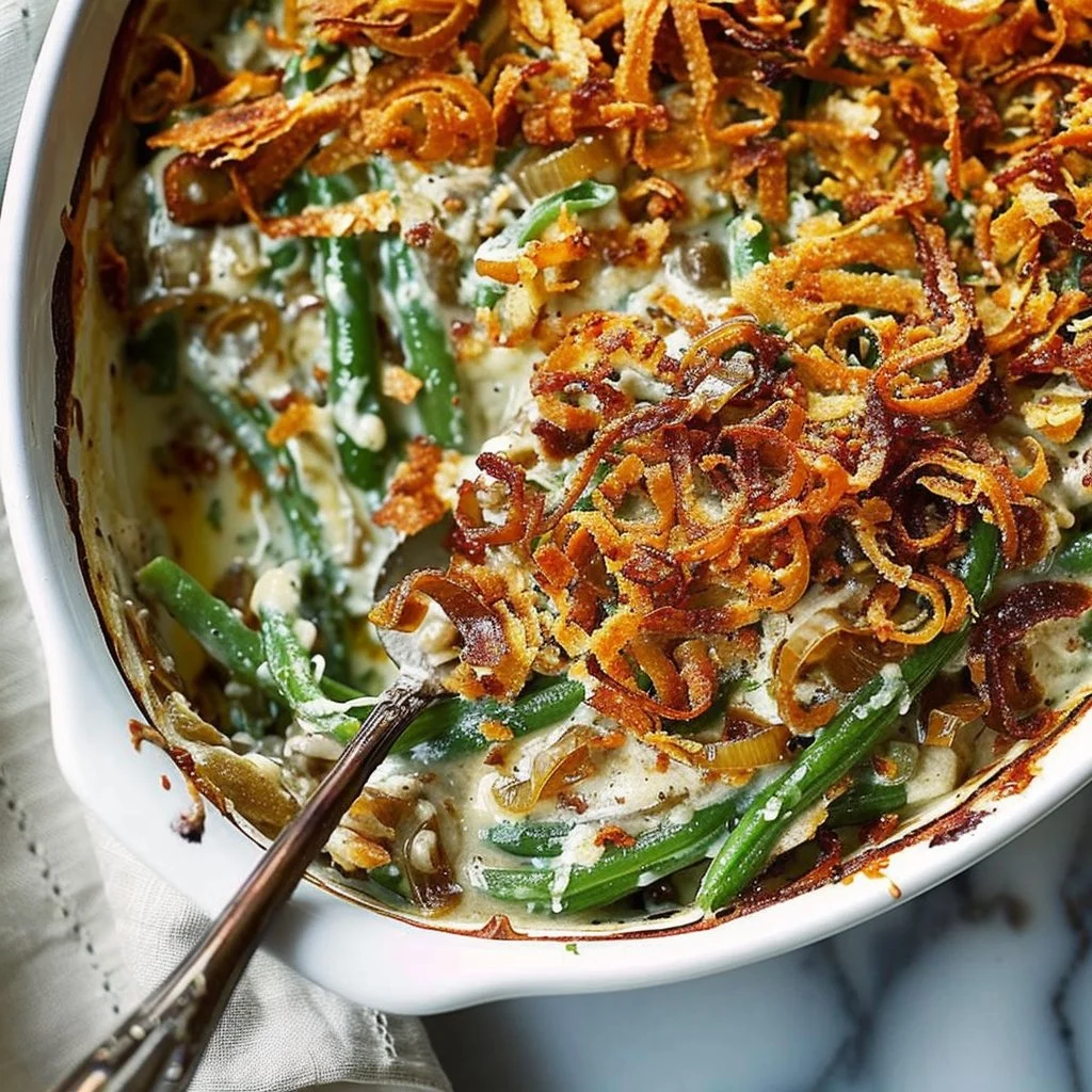 Green Bean Casserole with Crispy Shallots