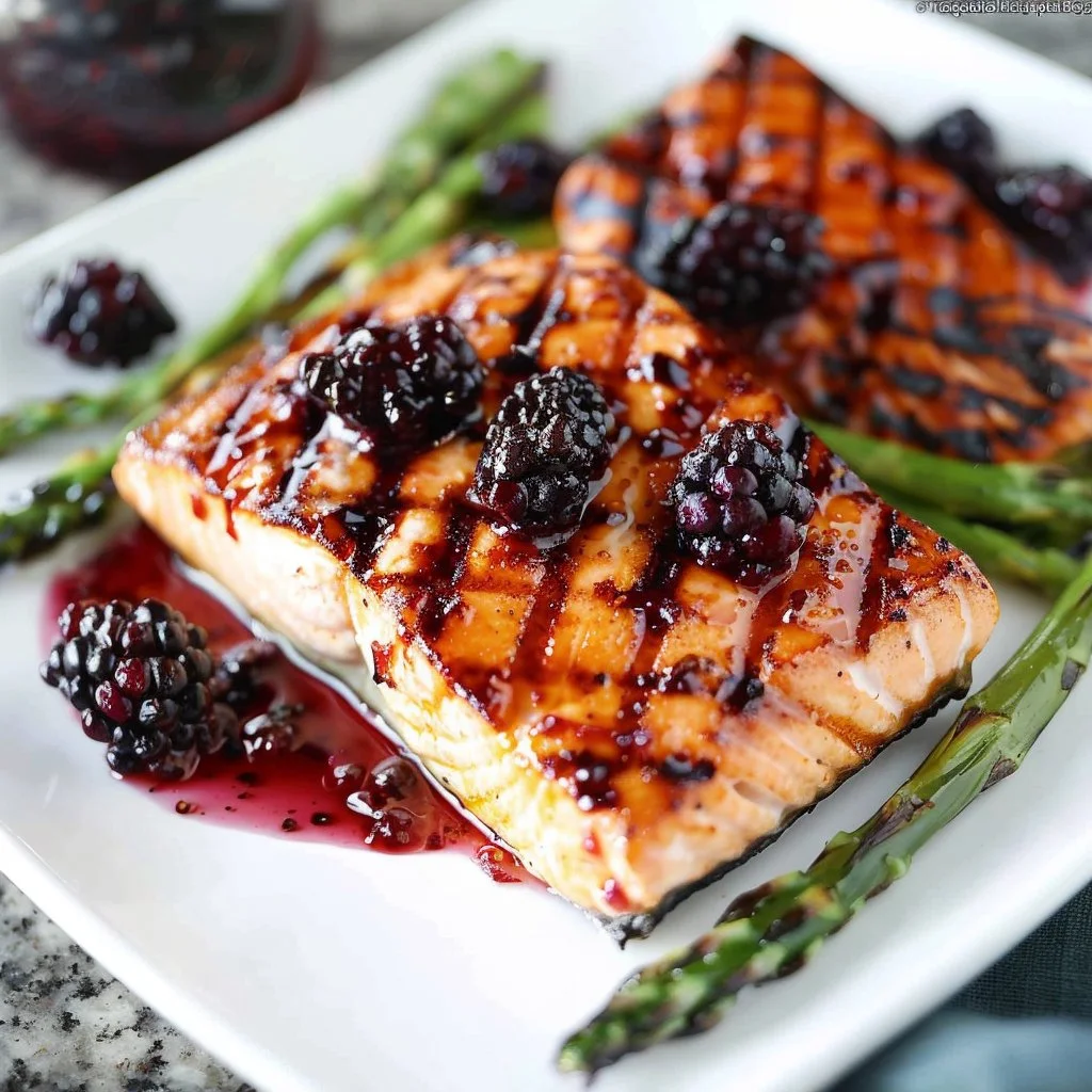 Grilled Salmon with Blackberry Sauce Recipe