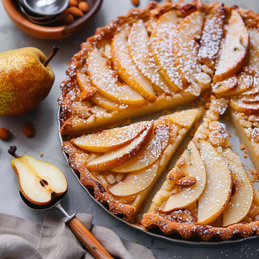 Honey Pear Frangipane Tart
