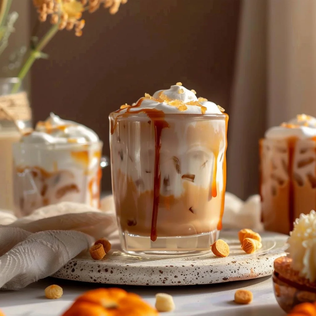 Iced Chai Latte with Salted Caramel Foam