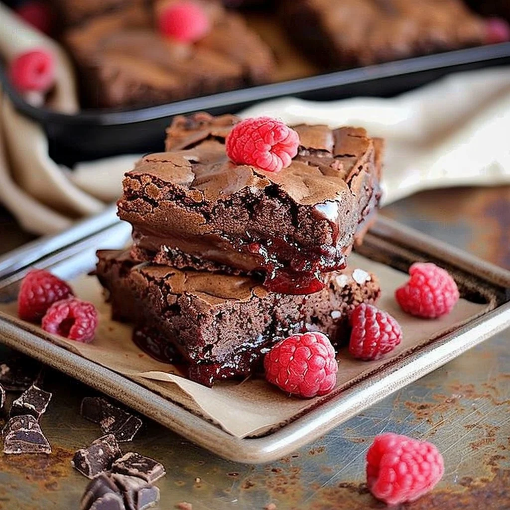 Raspberry Truffle Brownies Recipe