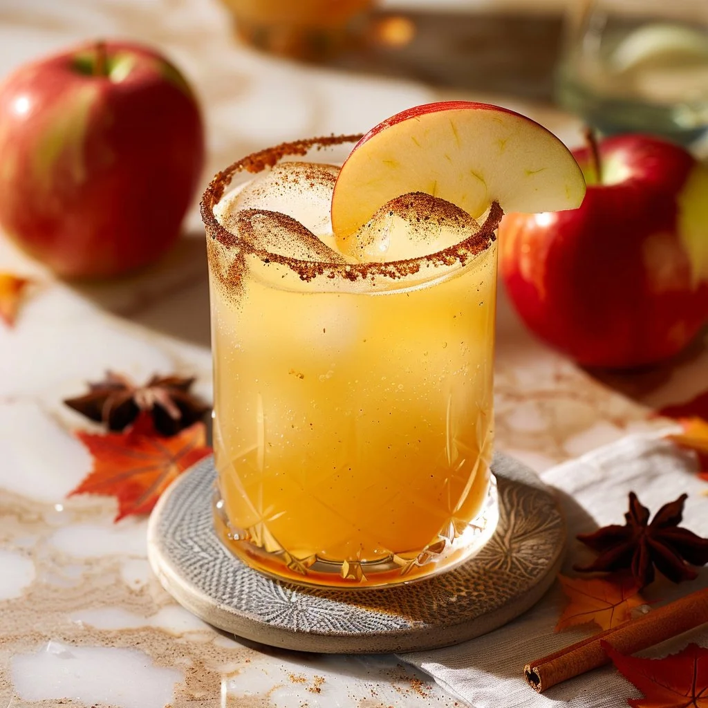 Spiced Apple Bourbon-Style Cider Mocktail