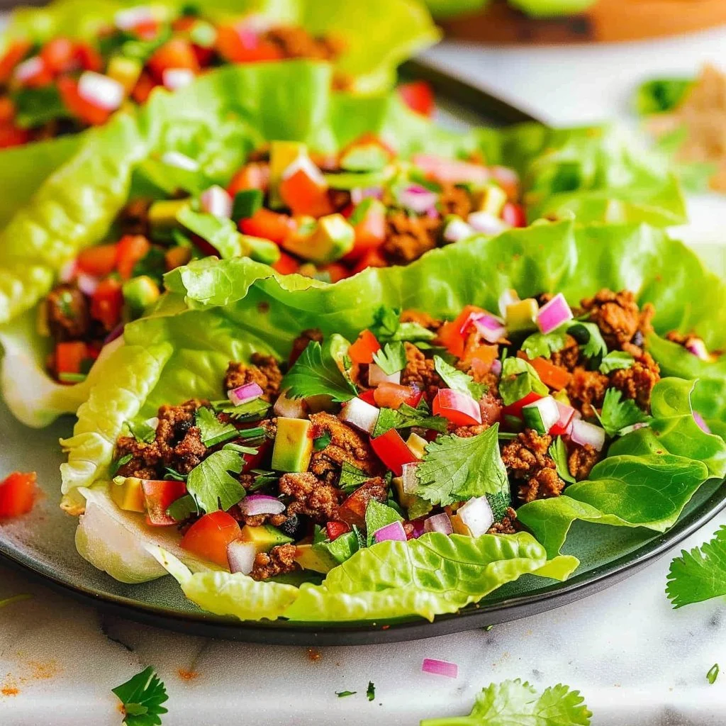 Turkey Taco Lettuce Wraps